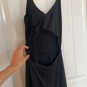 Open back black summer dress